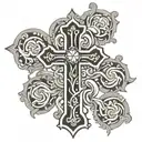 orthodox cross tattoo design idea