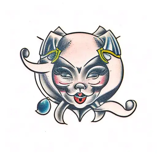 chubby pinup  tattoo design idea