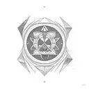 Osiris pirámides y estrellas tattoo design idea