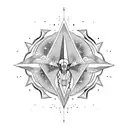 Osiris pirámides y estrellas tattoo design idea