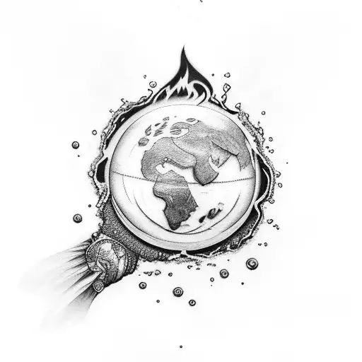 fire water wind earth tattoo design idea