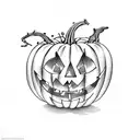 Jack o lantern tattoo design idea