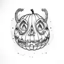 Jack o lantern tattoo design idea