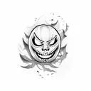 Jack o lantern tattoo design idea
