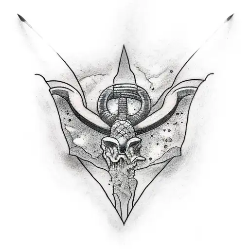 stone age rock art and arrowheads tattoo design idea