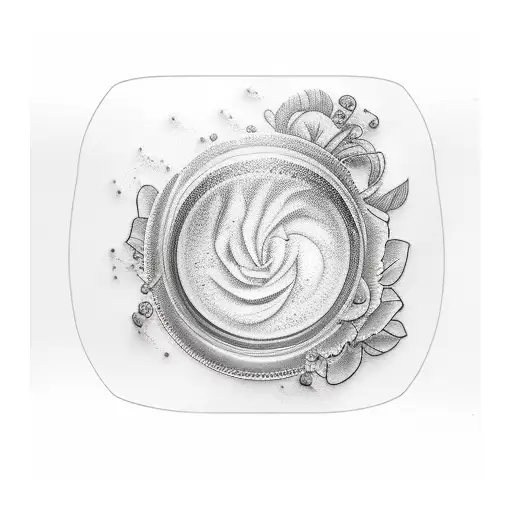 orange juice in a glass tattoo design idea