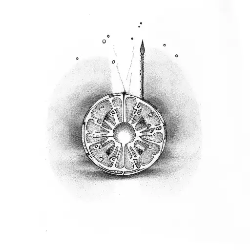 orange juice tattoo design idea