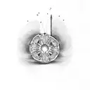 orange juice tattoo design idea