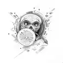 orange juice tattoo design idea