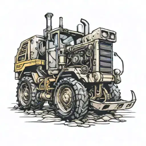heavy equipment  tattoo design idea