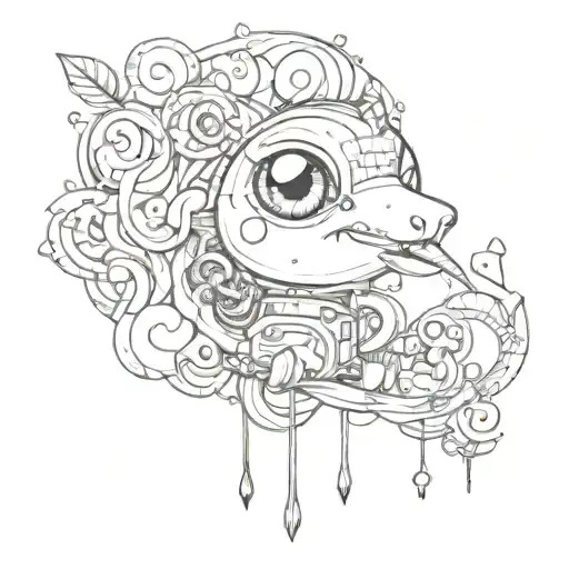 cute funny impudence tattoo design idea