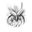 rooster with shading tattoo design idea