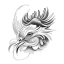 rooster with shading tattoo design idea