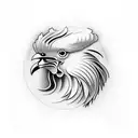 rooster with shading tattoo design idea