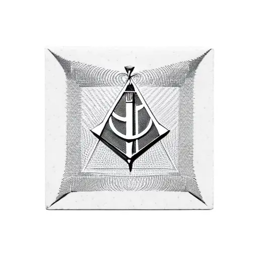 masonic square and compass, 45 rpm adapter, chefs knife, computer chip tattoo design idea