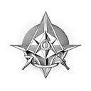 masonic square and compass, 45 rpm adapter, chefs knife, computer chip tattoo design idea