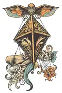kite with broken string tattoo design idea