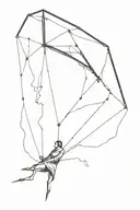 kite with a broken string tattoo design idea