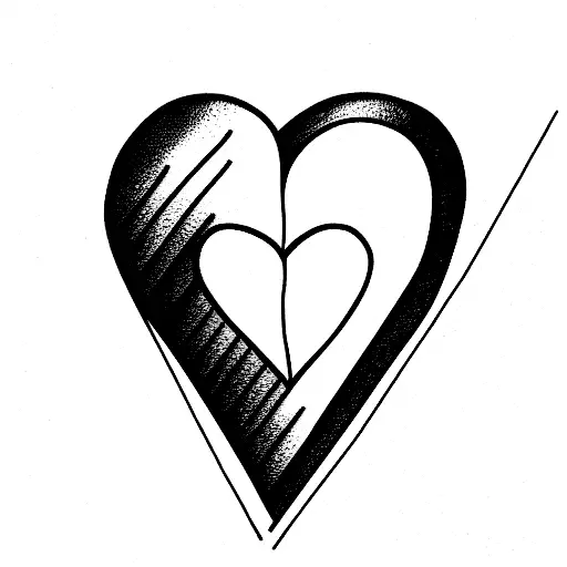 heart with banner tattoo design idea