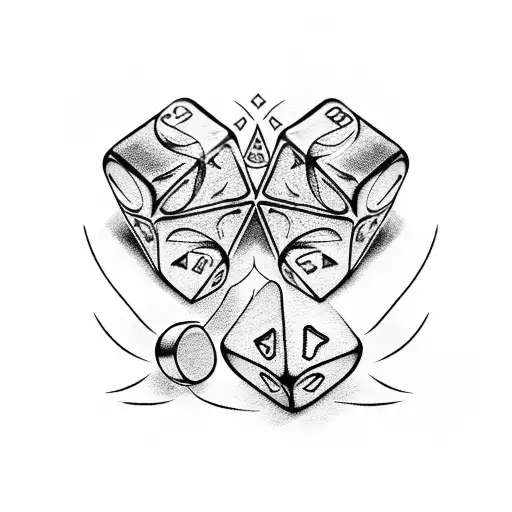 Dice pair tattoo design idea