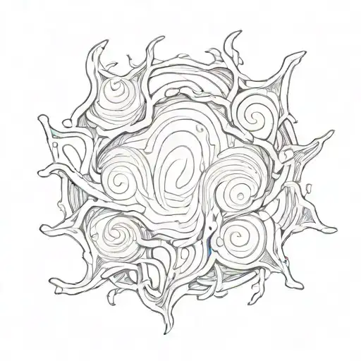 wood grain patterns tattoo design idea