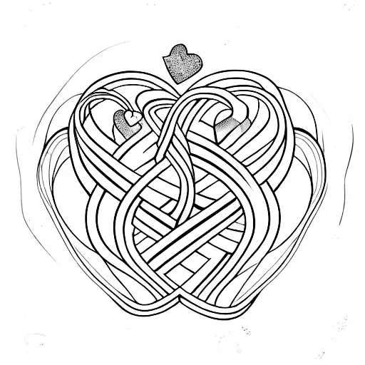 infinity sign with a heart infused  tattoo design idea