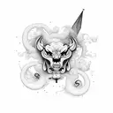 drama tattoo design idea