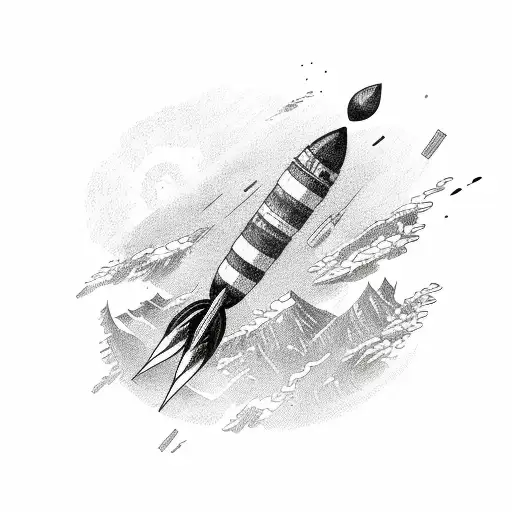 Rocket tattoo design idea