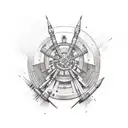 Rocket tattoo design idea