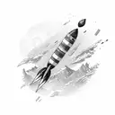 Rocket tattoo design idea