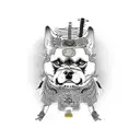 perro con kimono samurai  tattoo design idea
