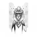 Rafiki the monkey from the Lion King saying his famous quote tattoo design idea