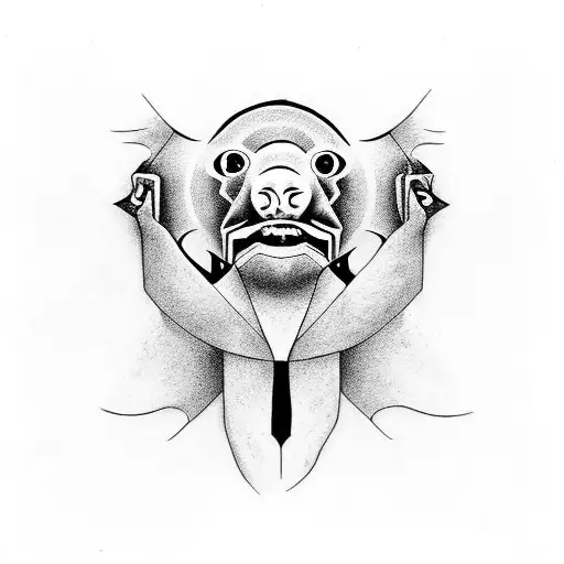 see no evil, speak no evil, hear no evil with clancy from the midnigth gospel tattoo design idea