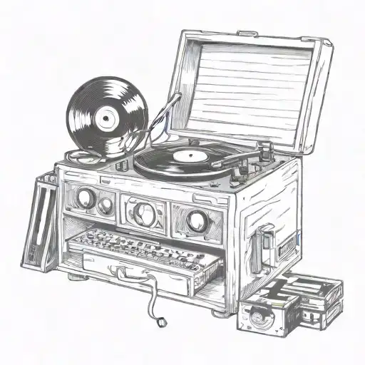 music and records    tattoo design idea