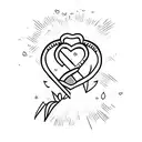 corazon hecho con la palabra JAYMATED dedos amistad tattoo design idea