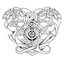 corazon hecho con la palabra JAYMATED dedos amistad tattoo design idea