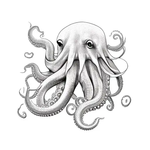angry giant octopus on back shoulder and pec tattoo design idea