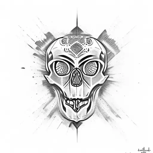 Skull bear tattoo design idea