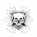 Skull bear tattoo design idea