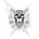 Skull bear tattoo design idea