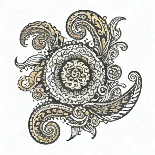paisleys tattoo design idea