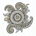 paisleys tattoo design idea