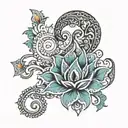 paisleys tattoo design idea