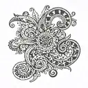 paisleys tattoo design idea