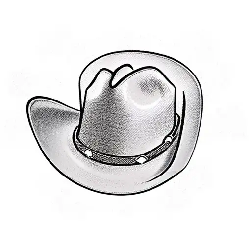 cowboy hat and a walking cane tattoo design idea