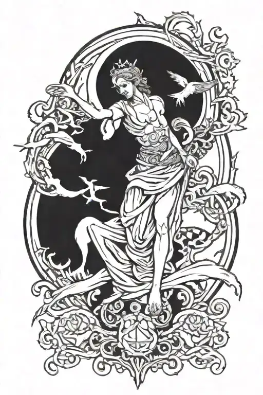 Struggling with faith in God but he is always there supporting. tattoo design idea