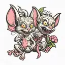 pinky and the brain tattoo design idea