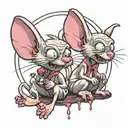 pinky and the brain tattoo design idea