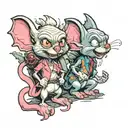 pinky and the brain tattoo design idea