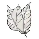 Leaf tattoo design idea
